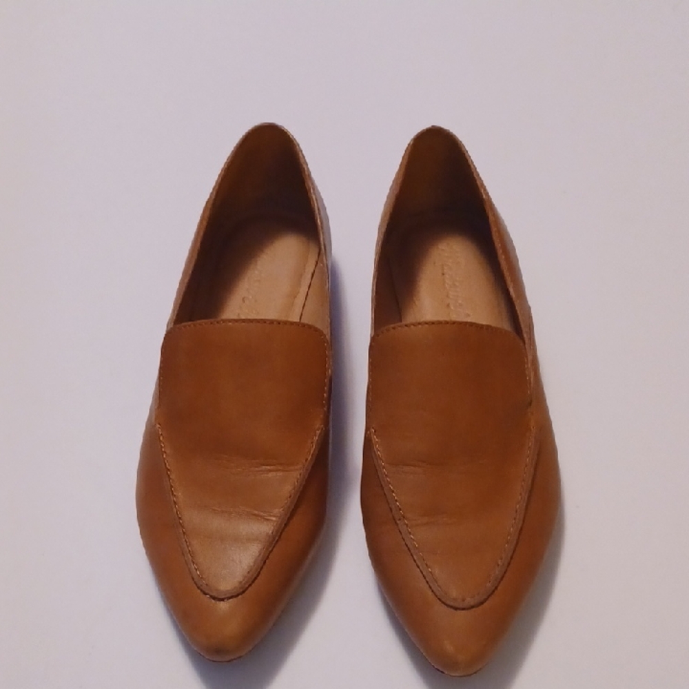Madewell The Frances Skimmer English Saddle Tan Leather Loafer Size 6 - Picture 2 of 12